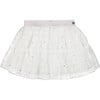 Glittering Stars 2-Tiered Mini Tulle Skirt, Off-White - Skirts - 1 - thumbnail