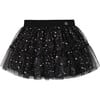 Glittering Stars 2-Tiered Mini Tulle Skirt, Black - Skirts - 1 - thumbnail