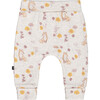 Fox Print Organic Cotton Evolutive Pant, Beige Mix - Pants - 1 - thumbnail