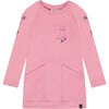 Graphic Pring Raglan Sleeve Front Pocket Tunic, Pink - T-Shirts - 1 - thumbnail