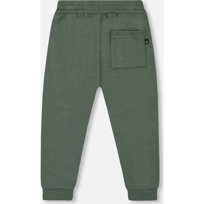 Fleece Sweatpants With Zip Pockets, Forest Green - Sweatpants - 3