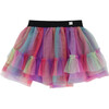 Flared Ruffle Hem Mini Tulle Skirt, Rainbow - Skirts - 1 - thumbnail