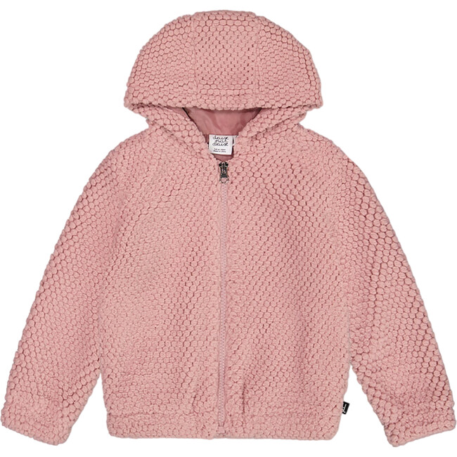 Edelweiss Hooded Plush Vest, Dusty Pink