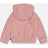 Edelweiss Hooded Plush Vest, Dusty Pink - Jackets - 2