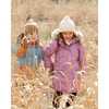 Faux Fur Hooded Puffy Long Coat, Vintage Purple - Jackets - 2