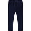 Corduroy Velvet Pocket Tregging, Navy - Leggings - 1 - thumbnail