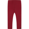 Corduroy Rib Leggings, Burgundy - Leggings - 1 - thumbnail