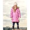 Faux Fur Hooded Puffy Long Coat, Vintage Purple - Jackets - 3