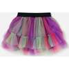 Flared Ruffle Hem Mini Tulle Skirt, Rainbow - Skirts - 4