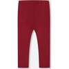 Corduroy Rib Leggings, Burgundy - Leggings - 3