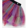 Flared Ruffle Hem Mini Tulle Skirt, Rainbow - Skirts - 5