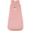 Apple Embroidered Plush Sleeveless Sleep Sack, Light Pink - Pajamas - 1 - thumbnail