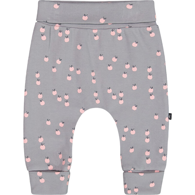 Apples Print Organic Cotton Evolutive Pant, Gray