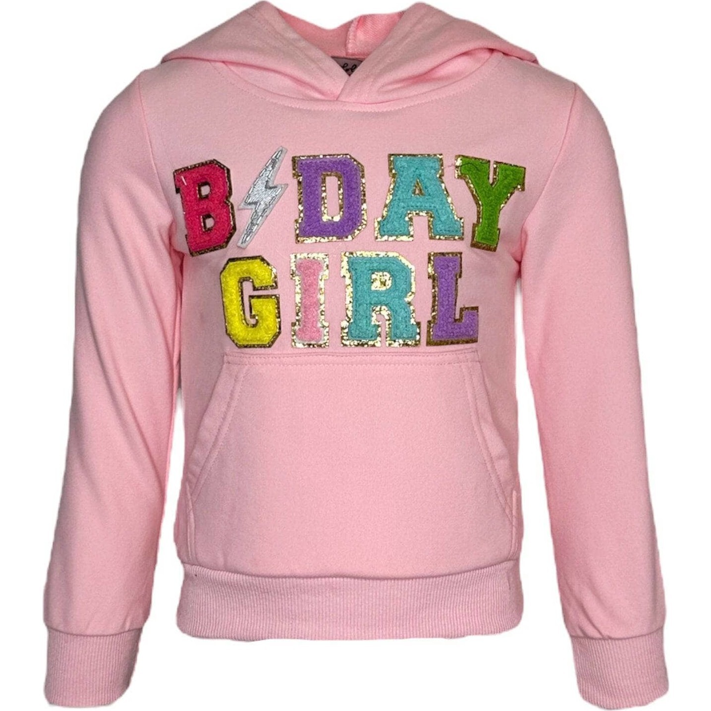 Birthday Girl Fleece Hoodie, Pink - Sweatshirts - 1