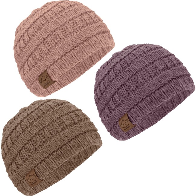 Baby's Warmzy Beanies, Wine (Pack Of 3)