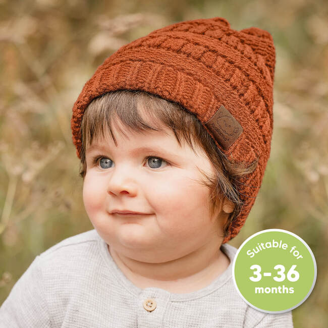 Baby's Warmzy Beanies, Tawny (Pack Of 3) - Hats - 2