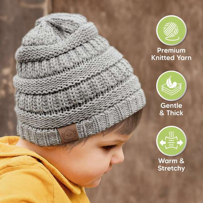 Baby's Warmzy Beanies, Sweet Pink (Pack Of 3) - Hats - 4