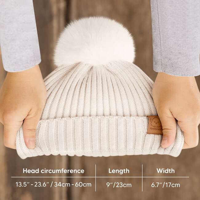 Baby's Pom Knitted Beanie, Rust (Pack Of 2) - Hats - 5