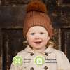 Baby's Pom Knitted Beanie, Rust (Pack Of 2) - Hats - 6