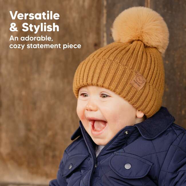 Baby's Pom Knitted Beanie, Blast (Pack Of 2) - Hats - 3