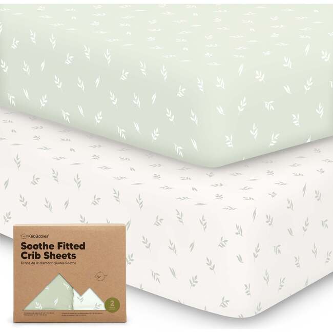 Soothe Fitted Crib Sheet, Herb (Pack Of 2)