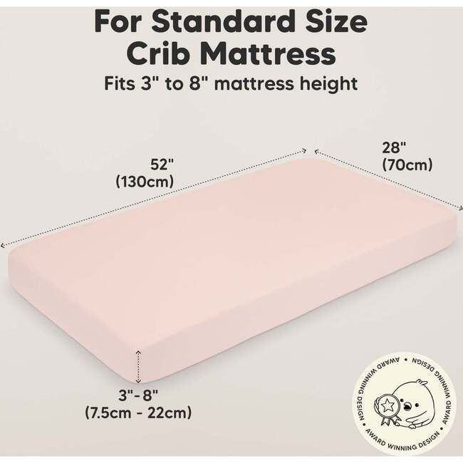 Soothe Fitted Crib Sheet, Cameo (Pack Of 2) - Crib Sheets - 3