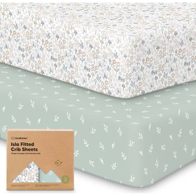 Isla Fitted Crib Sheets, Prairie