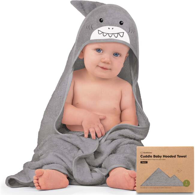 Baby's Cuddle Organic Hooded Towel, Shark