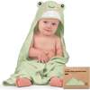 Baby's Cuddle Organic Hooded Towel, Frog - Bath Accessories - 1 - thumbnail