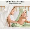 Baby's Cuddle Organic Hooded Towel, Frog - Bath Accessories - 7