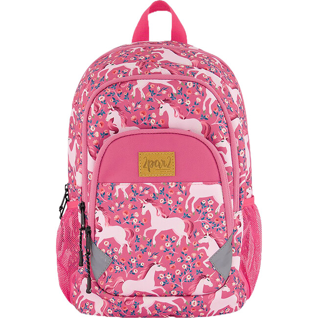 Toddler Girls Unicorn Print Backpack 16L, Pink - Backpacks - 1