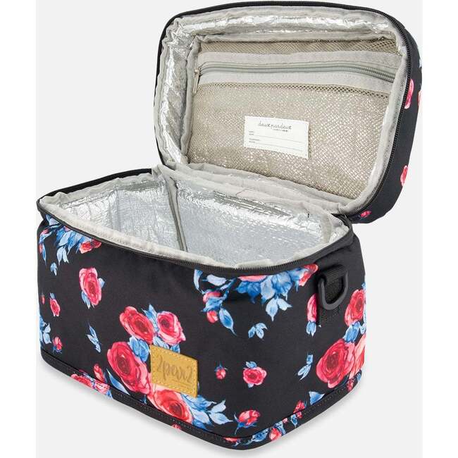 Roses Print Lunch Box, Black - Lunchbags - 5