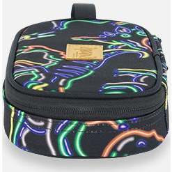 Neon Dino Print Pencil Case, Black - School Supplies - 3