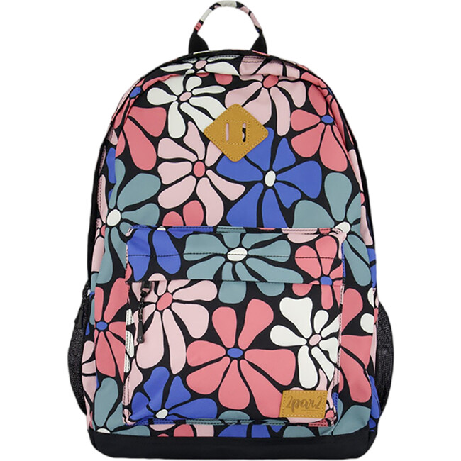 Girls Retro Flowers Print Backpack 18L, Multicolors