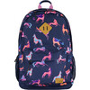 Girls Unicorn Print Backpack 25L, Navy - Backpacks - 1 - thumbnail