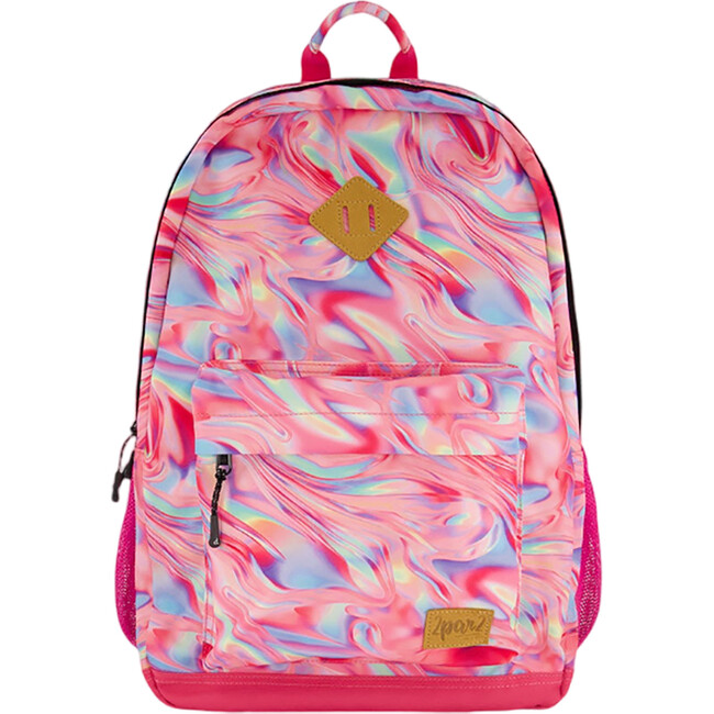 Girls Marble Print Backpack 18L, Multicolors