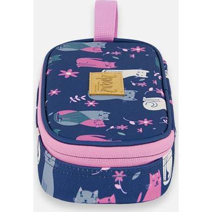 Kitten Print Pencil Case, Navy Blue - School Supplies - 3