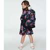 Girls Roses Print Backpack 25L, Black - Backpacks - 3