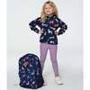 Girls Unicorn Print Backpack 25L, Navy - Backpacks - 3