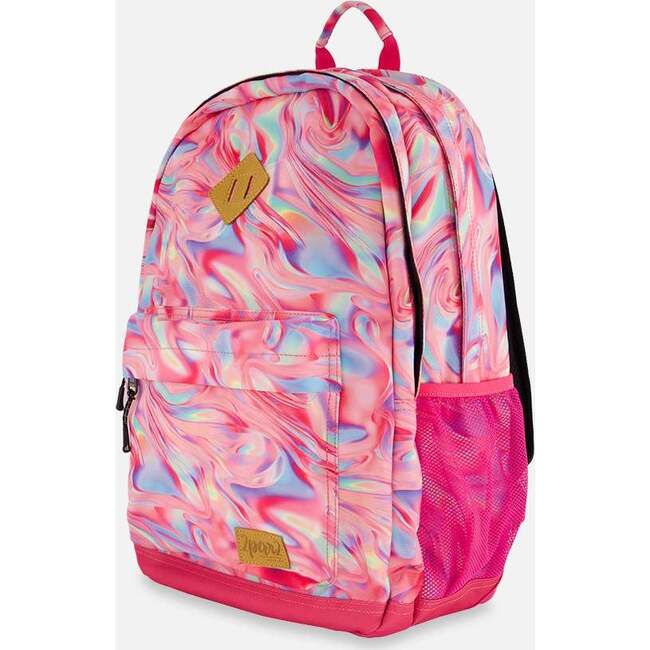Girls Marble Print Backpack 25L, Multicolors - Backpacks - 4