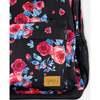 Girls Roses Print Backpack 25L, Black - Backpacks - 5