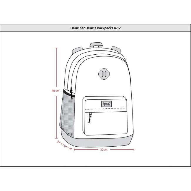 Girls Marble Print Backpack 25L, Multicolors - Backpacks - 6