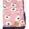 Girls Flowers Print Backpack 25L, Pink & Off-White - Backpacks - 4