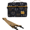 Fox Print Detachable Shoulder Strap Lunch Box, Black - Lunchbags - 1 - thumbnail