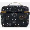 Fox Print Detachable Shoulder Strap Lunch Box, Black - Lunchbags - 4