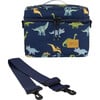 Dinosaurs Print Detachable Shoulder Strap Lunch Box, Navy Blue - Lunchbags - 1 - thumbnail