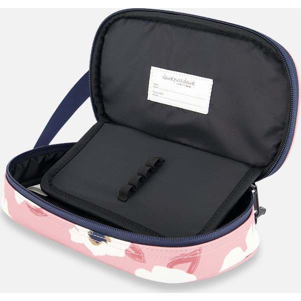 Flowers Print Pencil Case, Pink & Off-White - School Supplies - 4