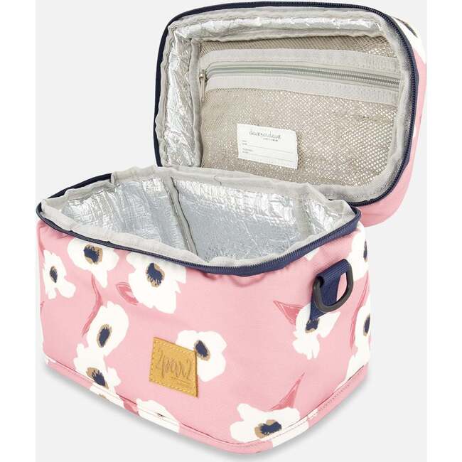 Flowers Print Lunch Box, Pink & Off-White - Lunchbags - 5