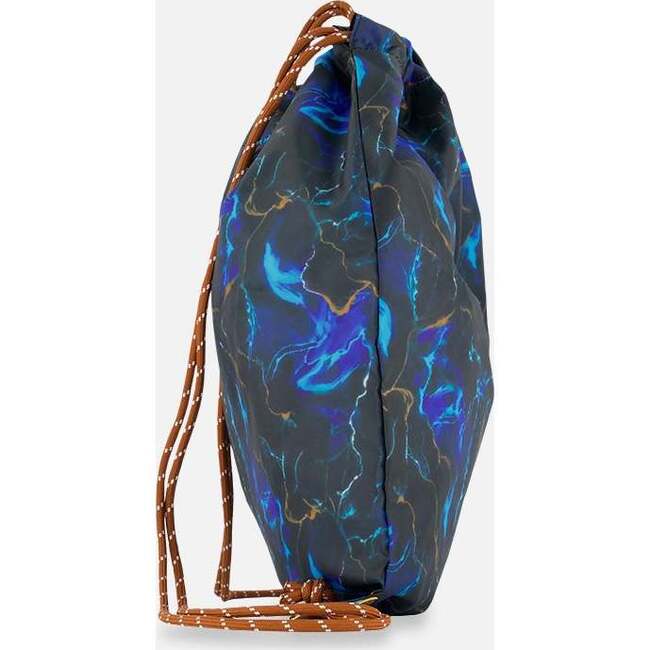 Boys Storm Print Cinched Top Drawstring Bag, Black - Bags - 3