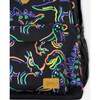 Boys Neon Dino Print Backpack 25L, Black - Backpacks - 4